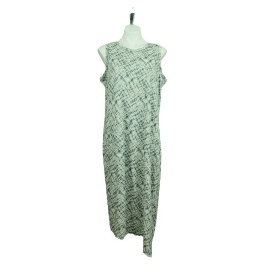 AnyBody Printed Shirbori‎ Dress, Greenish Gray, X-Large